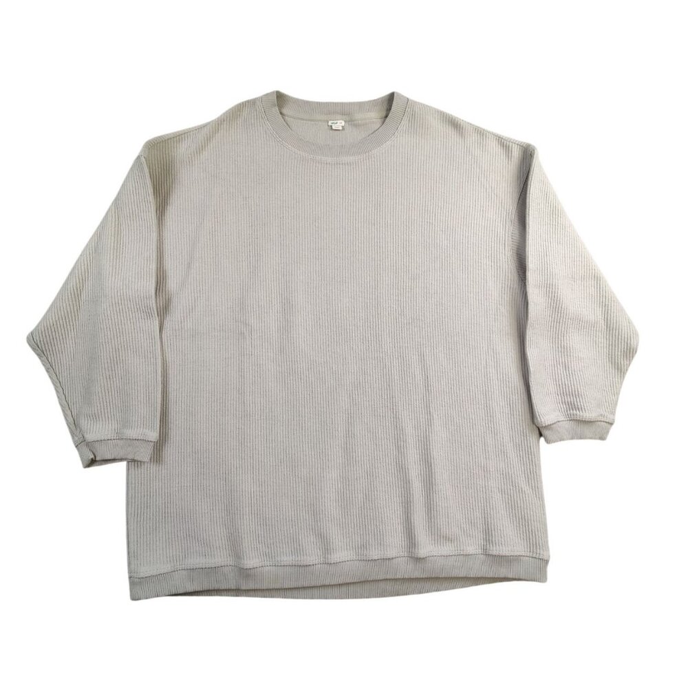 Aerie Women's Crewneck Ribbed Oversized Sweatshirt Size L